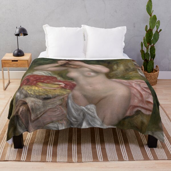 Item preview, Bather Arranging Her Hair by Pierre-Auguste Renoir: Impressionist Nude Poster designed and sold by artofuniverse.