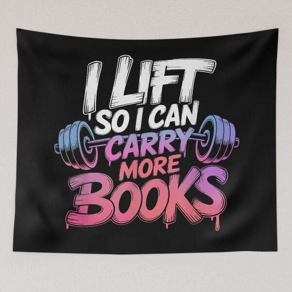 Item preview, Funny Gym Motivation For Readers I Lift So I Can Carry More Books designed and sold by YubitaLeLe.