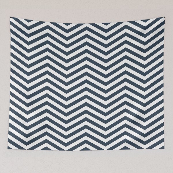 Item preview, White And Navy Chevron Zigzag Pattern designed and sold by pattern-archive.