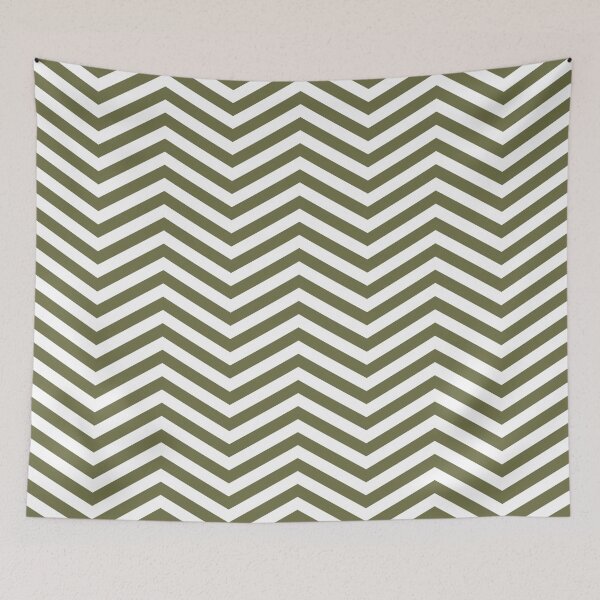 Item preview, White And Olive Chevron Zigzag Pattern designed and sold by pattern-archive.
