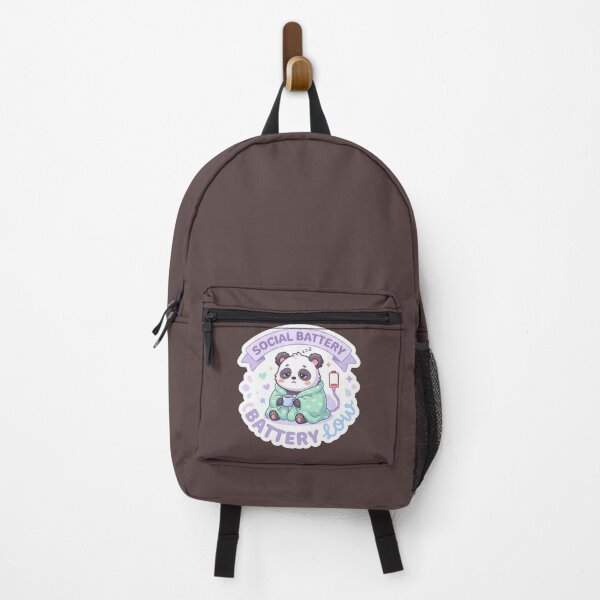 Item preview, Social Battery Low Cute Panda Sticker | Introvert Mood Kawaii Aesthetic | Tired Panda Cozy Design designed and sold by Velmora Studio.