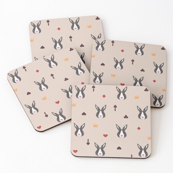 Item preview, Alice Inspired Bunny Pattern – Wonderland Rabbit with Playing Card Symbols designed and sold by alijun.