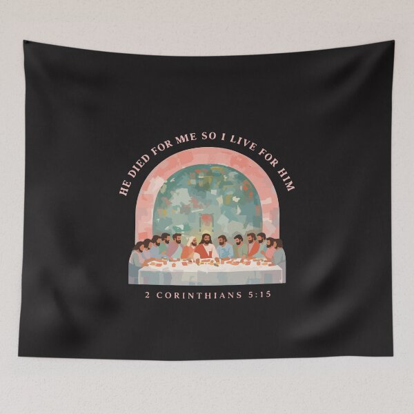 Item preview, He Died For Me So I Live For Him – Christian Bible Verse designed and sold by kiralynstration.