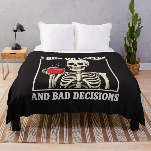 Item preview, I Run On Coffee And Bad Decisions – Funny Coffee Humor designed and sold by kiralynstration.