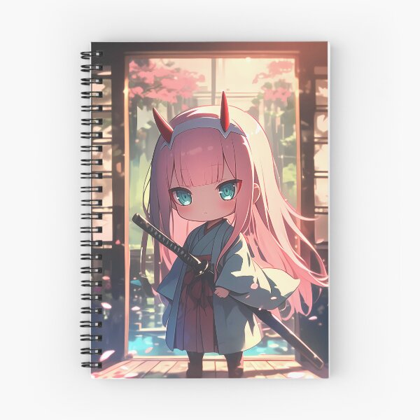 Item preview, Zero Two Darling In The Franxx Pink Hair Kimono Chibi designed and sold by TanglenRabbit.
