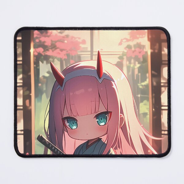 Item preview, Zero Two Darling In The Franxx Pink Hair Kimono Chibi designed and sold by TanglenRabbit.