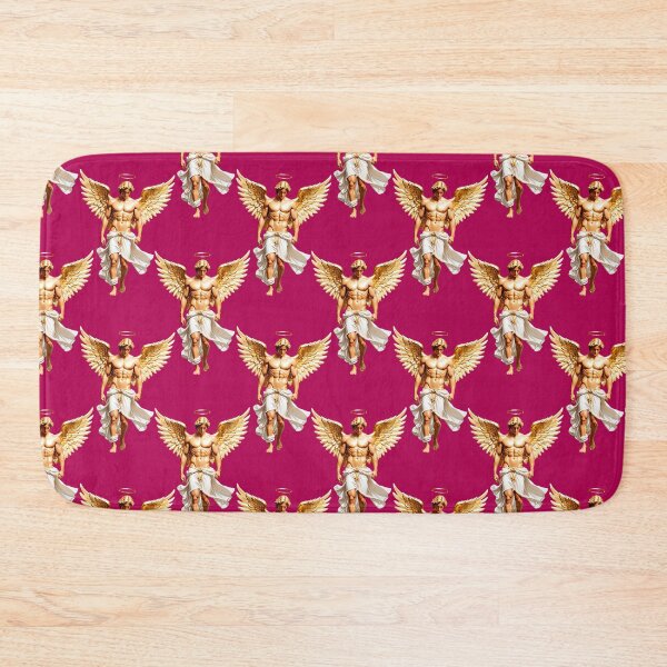 Item preview,  Golden Angels Pattern Design On Pink Background  designed and sold by PatternTitan.