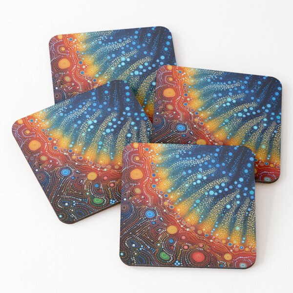 Item preview, Aboriginal Inspired Dot Art - Deep Sea Lava Path designed and sold by GrinGalore.