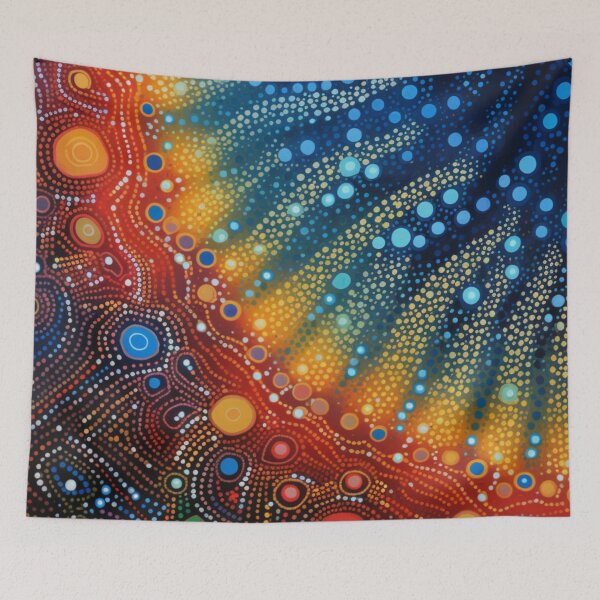 Item preview, Aboriginal Inspired Dot Art - Deep Sea Lava Path designed and sold by GrinGalore.