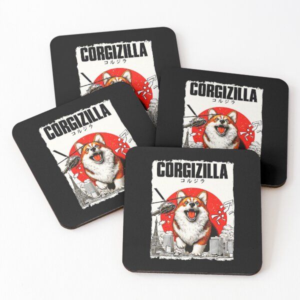 Item preview, Corgi Monster Japanese City Attack Funny Dog  designed and sold by titanlevi.