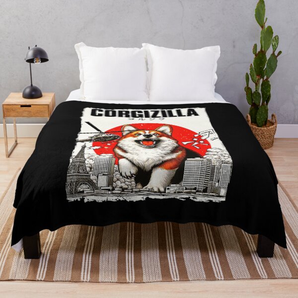 Item preview, Corgi Monster Japanese City Attack Funny Dog  designed and sold by titanlevi.
