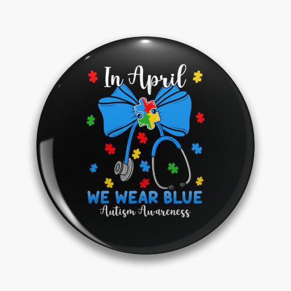 Item preview, Nurse Stethoscope Bow Autism Awareness In April We Wear Blue designed and sold by DeJuasLincoln.