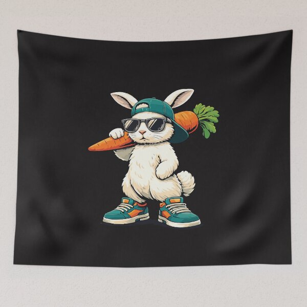 Item preview, Funny Easter Bunny With Carrot – Cute Rabbit Kids designed and sold by kiralynstration.