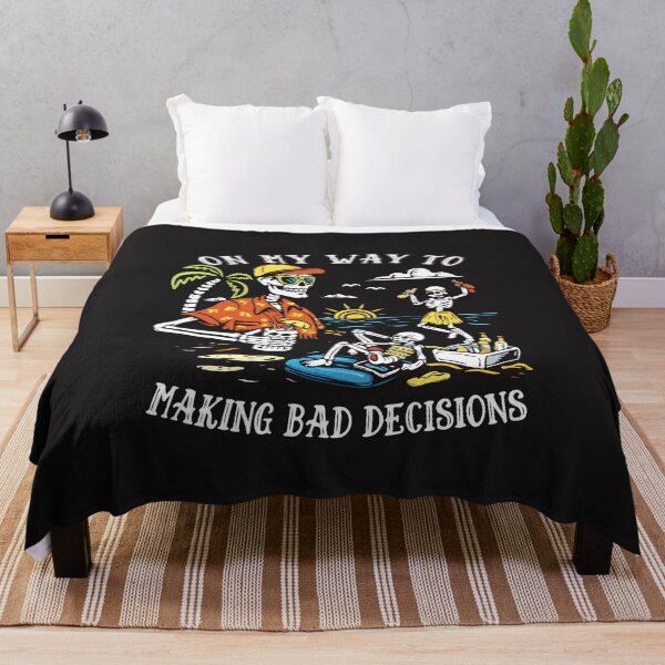 Item preview, On My Way To Making Bad Decisions – Funny Skeleton Beach designed and sold by kiralynstration.
