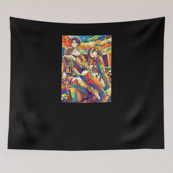 Item preview, Mikasa Ackerman and Levi Ackerman Wpap Art designed and sold by sandrahofer-art.