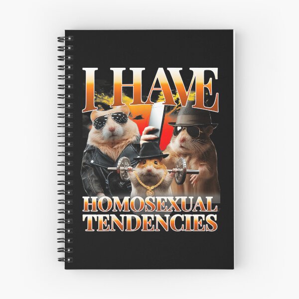 Item preview, I Have Homosexual Tendencies Funny Hamster Meme Y2K Style designed and sold by tadmercado.
