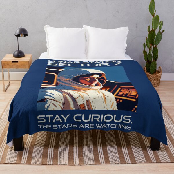 Item preview, Stay Curious Space Sci-Fi Retro designed and sold by SplashTastic.