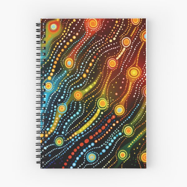 Item preview, Aboriginal Inspired Dot Art - Deep Sea Wavy Trails designed and sold by GrinGalore.