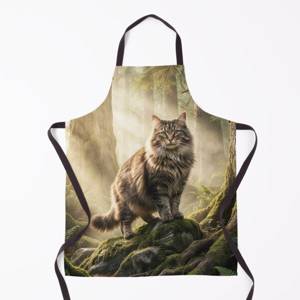 Item preview, Norwegian Forest Cat in a Misty Ancient Woodland designed and sold by Jaani-T.