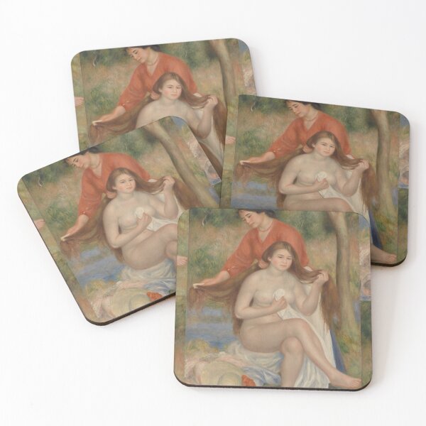 Item preview, Bather and Maid La Toilette De La Baigneuse by Pierre-Auguste Renoir: Fine Art Poster designed and sold by artofuniverse.