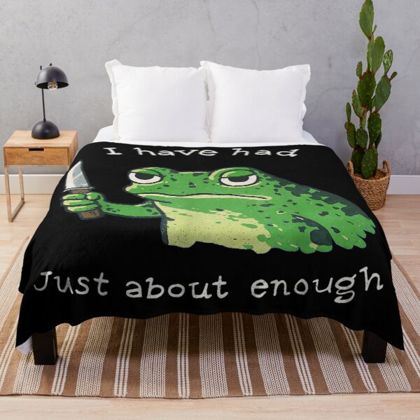 Item preview, Funny Grumpy Frog With Knife I Have Had Just About Enough Meme Art designed and sold by LittleNhutton.