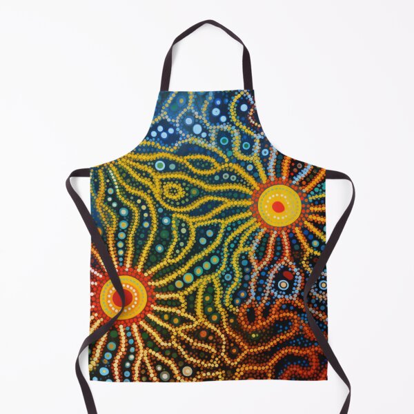 Item preview, Aboriginal Inspired Dot Art - Deep Sea Mirage Flowers designed and sold by GrinGalore.