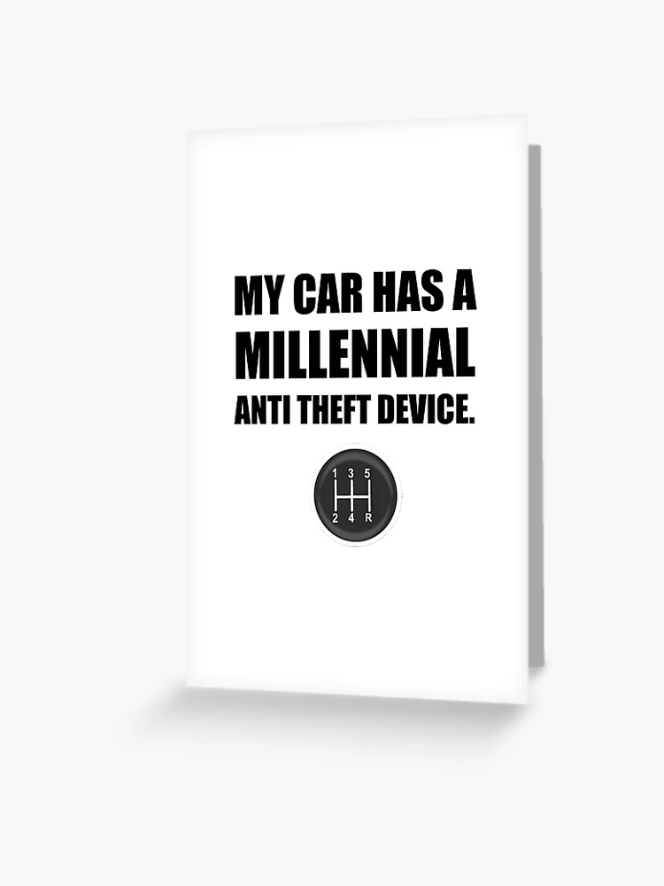 Funny Millenial AntiTheft Device Men Cool Manual Car Coffee Mug by Aayatg  Decen - Fine Art America
