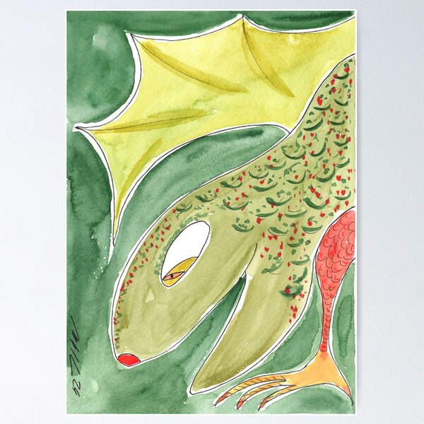 Item preview, Dragon, Nasty Lizzard, Drache, Böse Eidechse designed and sold by Anke‘s Bazaar.