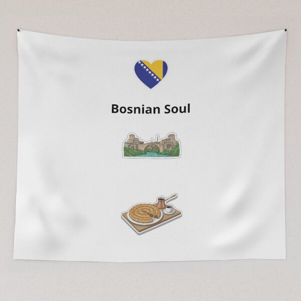 Item preview, Bosnian Soul - Bosnia Culture, Mostar Bridge and traditional food  designed and sold by Mastalina99.