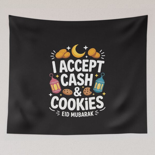Item preview, I Accept Cash & Cookies – Funny Kids Eid Mubarak designed and sold by kiralynstration.