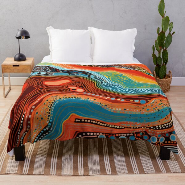 Item preview, Aboriginal Inspired Dot Art - Deep-Sea Lava Paths designed and sold by GrinGalore.