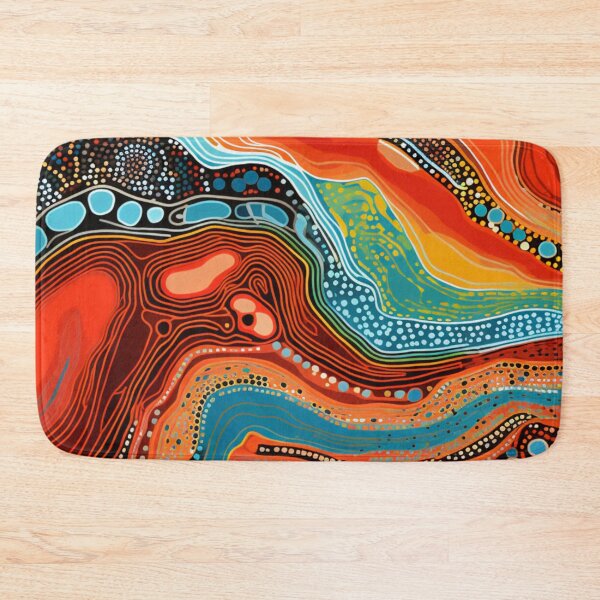Item preview, Aboriginal Inspired Dot Art - Deep-Sea Lava Paths designed and sold by GrinGalore.