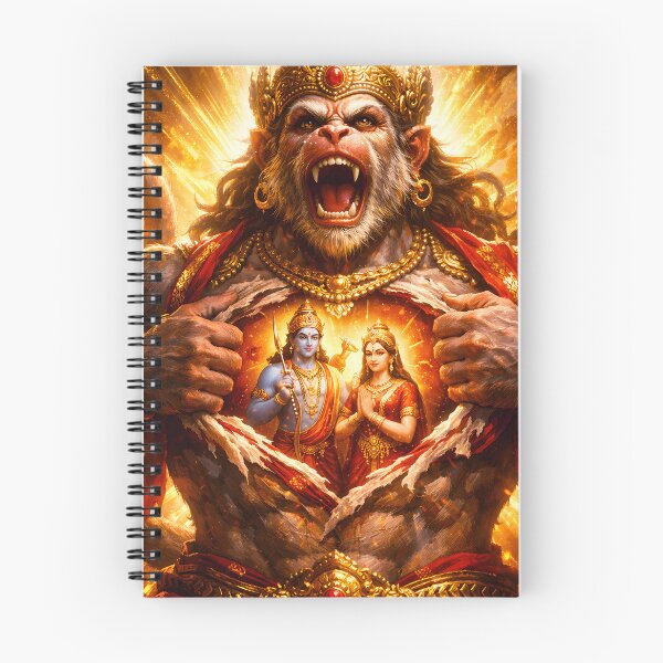 Item preview, Hanuman Reveals Ram Sita | Bajrangbali Devotion Art designed and sold by CosmicLotusArt.