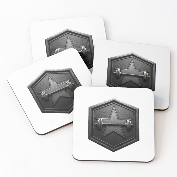 Item preview, Military Fitness Barbell Star Badge designed and sold by Snedsdigital.