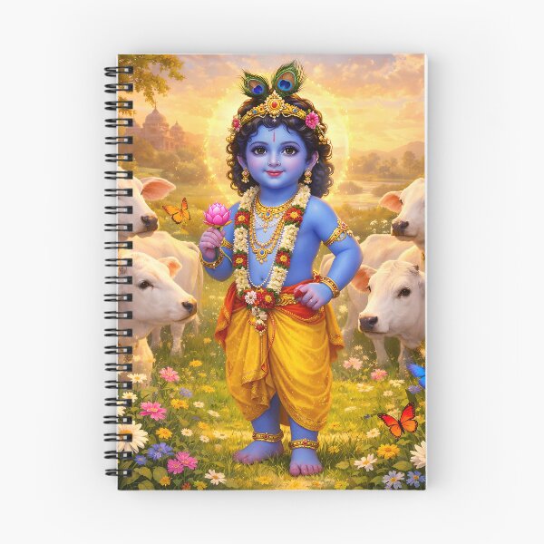 Item preview, Little Krishna Cow Herd | Baby Krishna Vrindavan Art designed and sold by CosmicLotusArt.