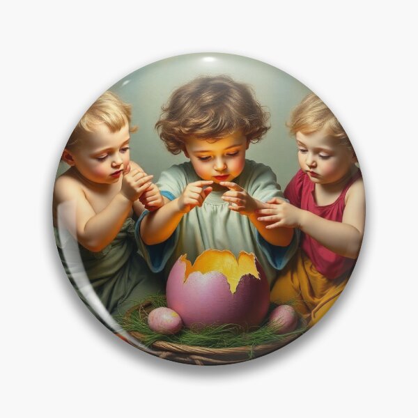 Item preview, Children opening Easter eggs. designed and sold by oldMastersofart.