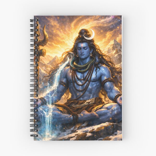Item preview, Lord Shiva Meditation Art | Hindu God Mahadev | Spiritual Trident Shiva Design designed and sold by CosmicLotusArt.