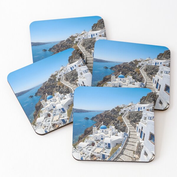 Item preview, Blue Domes Of Santorini Coastal View designed and sold by Vista Atelier.