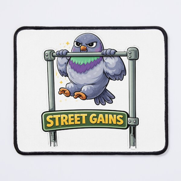 Item preview, Pigeon Gym Fitness Sticker – Street Gains designed and sold by les3cerises.