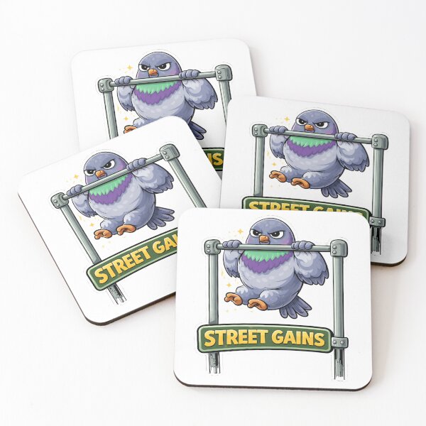 Item preview, Pigeon Gym Fitness Sticker – Street Gains designed and sold by les3cerises.