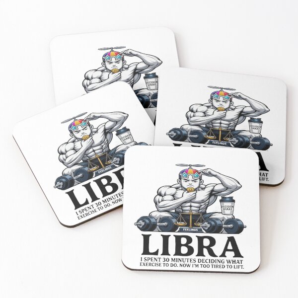 Item preview, Funny Libra Zodiac Gym - "Too Tired to Lift" Decision Fatigue T-shirt designed and sold by ClaussShop.