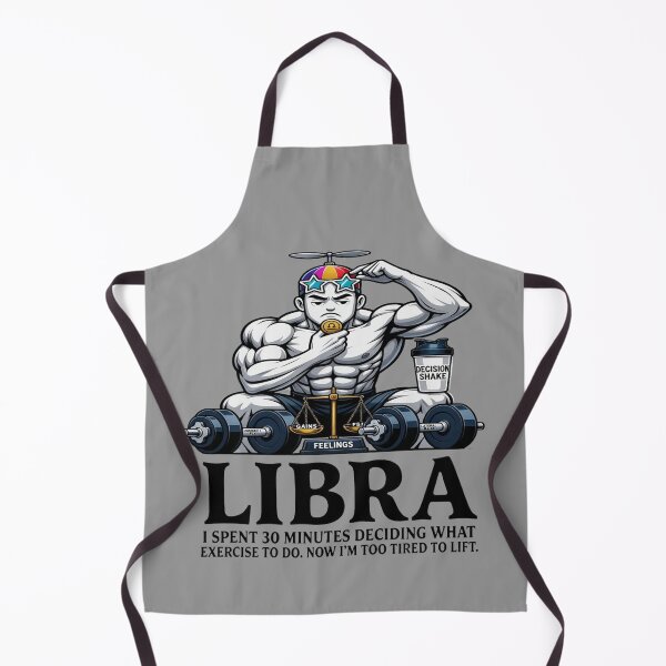 Item preview, Funny Libra Zodiac Gym - "Too Tired to Lift" Decision Fatigue T-shirt designed and sold by ClaussShop.