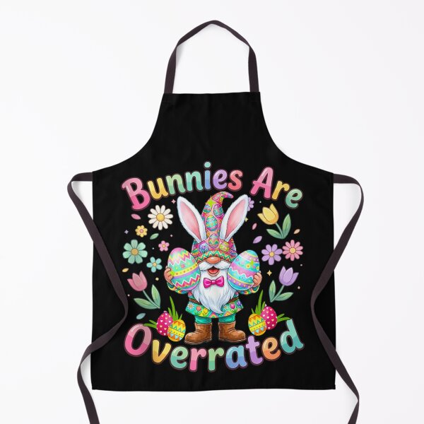 Item preview, Bunnies Are Overrated Funny Easter Gnome Bunny Ears Colorful Pastel Holiday Art designed and sold by WilliaMaler.