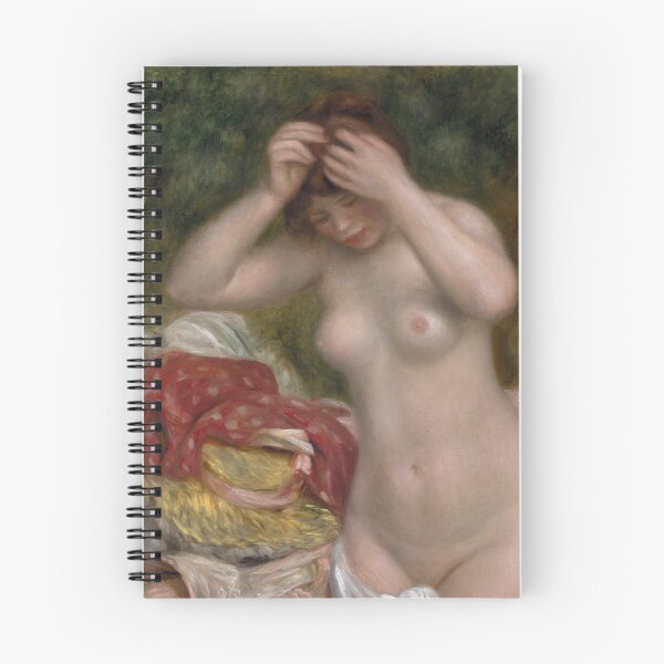 Item preview, Bather Arranging Her Hair by Pierre-Auguste Renoir: Impressionist Nude Poster designed and sold by artofuniverse.