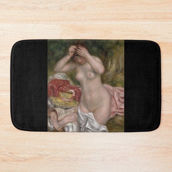 Item preview, Bather Arranging Her Hair by Pierre-Auguste Renoir: Impressionist Nude Poster designed and sold by artofuniverse.