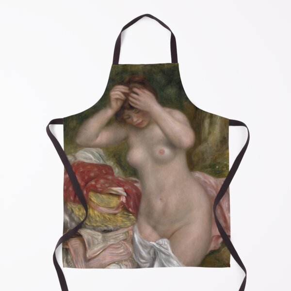 Item preview, Bather Arranging Her Hair by Pierre-Auguste Renoir: Impressionist Nude Poster designed and sold by artofuniverse.