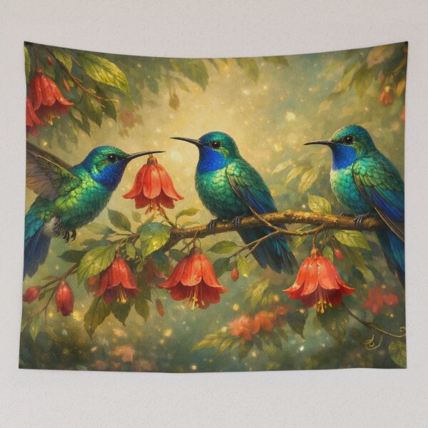 Item preview, Floating harmony of hummingbirds designed and sold by Sigtrix.