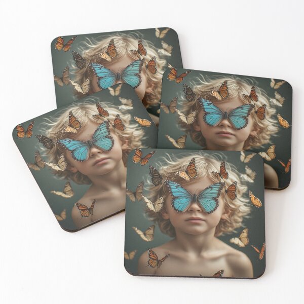 Item preview, Artistic Digital Photo of a Boy with Butterflies  designed and sold by Charles Oliver Creations.