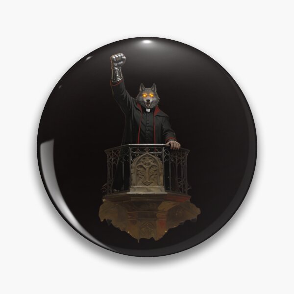 Item preview, Raise Your Fist Evangelist — Dark Sacred Wolf Art designed and sold by GeoWhimsy Studio.