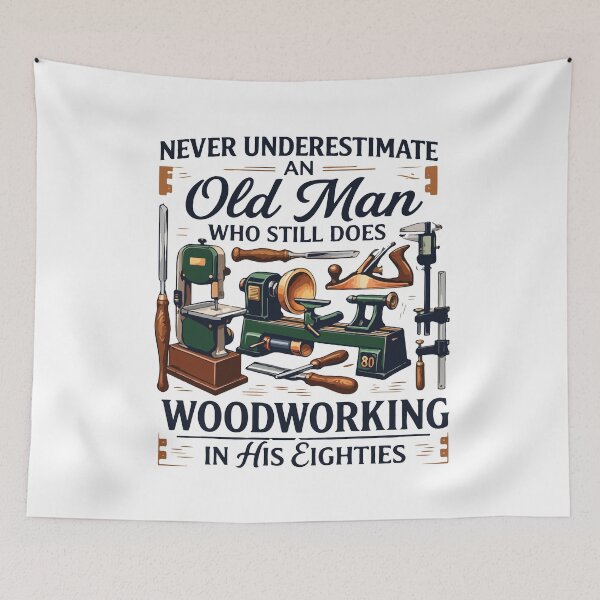 Item preview, Never Underestimate an Old Man Who Still Does Woodworking designed and sold by kiralynstration.